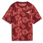 ESS+ CLASS ACT AOP Tee Intense Red - PUMA, storlek Medium