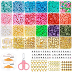 Lera Pärlor För Armband Tillverkning Kit, 5080 Pcs Acsergery Present Platta Pärlor För