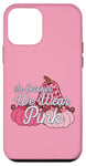 Coque pour iPhone 12 mini Festive Pink Pumpkin Support de sensibilisation au cancer du sein