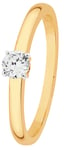 Lykka Elegance enstens diamantring i gulguld 0,16 ct-180