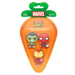 Carrot Pocket POP blister 3 figures Marvel Spiderman Hulk Iron Man Funko