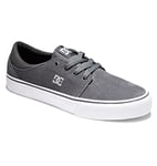 DC Shoes Trase Chaussures en Daim pour Homme Basket, Gris/Rouge, 36 EU