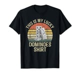 Dominoes Funny Board Game Lover Lucky Domino Player Vintage T-Shirt