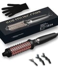 UKLISS Thermal Brush 32mm, Heated Round Brush 3 in 1 Hot Comb, Hair Straightening Brush, Curler Brush, Hot Hair Brush with Double Voltage, 160℃-204℃, Create Root Volume & Loose Curls & Bob Hairstyles