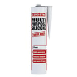 EVO-STIK Multipurpose Silicone Sealant, Waterproof + Mould Resistant, for Interior and Exterior Use, Colour: Clear