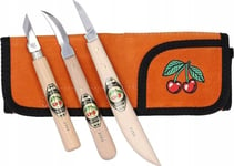 Kirschen Kirschen Set Of Carving Knives Velourleather Bag