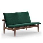 House of Finn Juhl - Japan Sofa 2-seater, Walnut, Cat. 4 Vidar 1062 - Soffor - Finn Juhl - Grön,Träfärgad