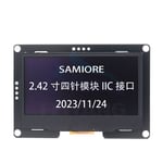 écran LCD OLED pour Ardu37UNO R3 C51",technologie SSD1309 2.4,7 broches éventuelles I/IIC I2C,interface série,2.42 pouces,128 pouces,"12864x64 - Type IIC-White