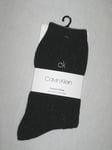 BNWT  CALVIN KLEIN Wool Blend Luxury Glittered Chain Crew Socks   Black