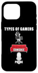 Coque pour iPhone 16 Pro Max Types of Gamers: PC, Console, Phone Funny Gaming Dad & Teen