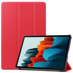 samsung Samsung Galaxy Tab S7 T870 Tri-Fold PU Case Red