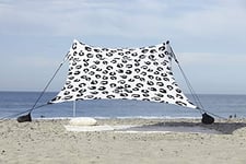 Neso Grande Tente de Plage, 2,1 m de Haut, 2,7 m x 2,7 m, Coins renforcés et Poche Isotherme (léopard)