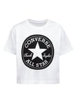 Converse Younger Girls Signature Chuck Patch Boxy T-Shirt - White