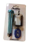 Jamsonic Bluetooth for ipod Selfie Stick BLUE with independently movable legs