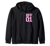 BFF 01 Best Friends Love Matching Bestie Friendship Day Tees Zip Hoodie