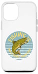 Coque pour iPhone 12/12 Pro Pêche sautant poisson pêche à la ligne art saut truite pêche