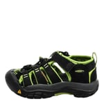 KEEN Unisex Kids Newport H2 Sandal, Black Lime Green, 11 UK Child