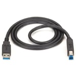 Black box BLACK BOX USB 3.0 CABLE - TYPE A MALE TO B MALE, BLACK, 6-FT. (1.8-M) (USB30-0006-MM)