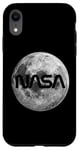 iPhone XR Retro NASA Worm Logo Full Moon Space Graphic Apollo Artemis Case