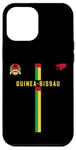 Coque pour iPhone 12 Pro Max Drapeau Guinée-Bissau, carte silhouette, emblème national