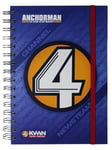 ANCHORMAN CHANNEL 4 RON BURGUNDY SPIRAL BOUND A5 HARDBACK NOTEBOOK