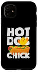 iPhone 11 Hot Dog Chick Funny Food Humor Design Case