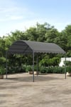 Outdoor Metal Arched Pergola with Shade