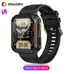 Ny 5,11 cm Robust Militär Smart Klocka Herr För Android IOS Fitness Klockor Ring Smartwatch Blod Syre Klocka 100+ Sport Klocka Herr + Box Svart