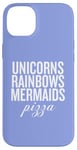 Coque pour iPhone 14 Plus Licorns Rainbow Sirènes Pizza Fun