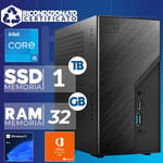 Mini Ordinateur PC Assemblé B760 Intel i5-12400 RAM 32GB SSD 1TB W11 Office21