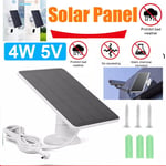 4W/5V Solar Panel For Outdoor Ring Spotlight Camera Security Cam Battery Charger