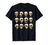 Skull Halloween Funny Skeleton Bones Men Women Kids T-Shirt