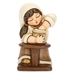 THUN® - Femme Vasaia avec Tour - Version Blanche - Figurines Nativité Classique - Céramique - Les Classiques