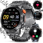 Montre Connectée Homme, 126 Modes Sportifs, 1.43"" Amoled Smartwatch Bluetooth, 5atm Étanche Montre Militaire Homme, Pression Artérielle/Sommeil/Fréquence Cardiaque Surveillance Pour Android Ios