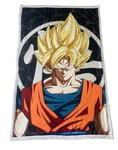 Hômadict Dragon Ball Z Plaid 100x150cm Sangoku Saiyen 2 - Couverture Polaire - Cadeau Cocooning pour des soirées Bien au Chaud - Licence Officielle - Matière Ultra Douce - Confortable et Chaud