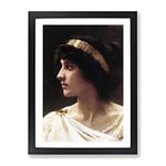 William Adolphe Bouguereau Irene Classic Painting Framed Wall Art Print, Ready to Hang Picture for Living Room Bedroom Home Office Décor, Black A4 (34 x 25 cm)