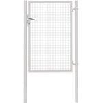 Portillon pour cloture grillagée Garden+ blanc l. 105 x H.150 cm