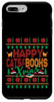 iPhone 7 Plus/8 Plus Happy Books & Cats Xmas Fair Isle Ugly Style Christmas Case