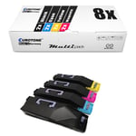 8x Toner for Kyocera Taskalfa 400 500 552 Ci, TK-855 CMYK