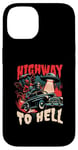 Coque pour iPhone 14 Highway to Hell - Bold Urban Graffiti Esthétique