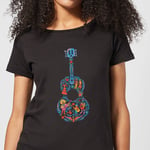 Coco Guitar Pattern Women's T-Shirt - Black - XL - Black