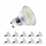 sanlumia 10 X 5W GU10 LED Super Bright CRI90 Spotlight Bulb 450lm 120 Degree Beam Angle Non Dimmable 50W Halogen Equivalen Cool White 6400K