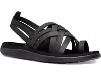 Teva W's Voya Strappy Leather, Blk, 37 (Us 6)  Uk 4