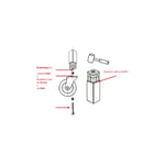 2gt Roues Et Roulettes - Embout à insert taraudé pour tube carré 40x40 - M10 4 mm