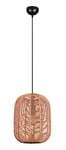 Trio, Suspension, Runa 1xE27, max.40,0 W Sisal, Brun, Corps: Métal, noir mat Ø:35,0cm, H:150,0cm IP20