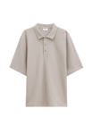 Filippa K Cotton Jersey Polo Shirt Beige