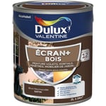 Ecran+ bois - Peinture satinée pour bois extérieur - Volets, portes, fenêtres, portails - Brun Normandie 2 l Dulux Valentine