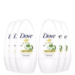 6 x 50ml Dove Roll-On Deo Go Fresh 48H Long Lasting Fragrance Anti-Perspirant