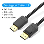 Vention Displayport 1.4 Câble DP vers DP Câble Ordinateur Adaptateur TV Connecteur de port d'affichage pour PC Macbook HDTV Projecteur 8K 60Hz 3m, HAC Noir 1.2- 1m