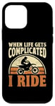 Coque pour iPhone 12 mini Quand la vie se complique, je fais du motocross Dirt Bike Rider